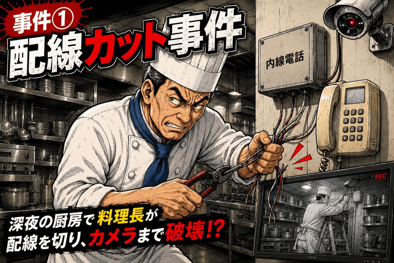 事件① 「配線カット事件」