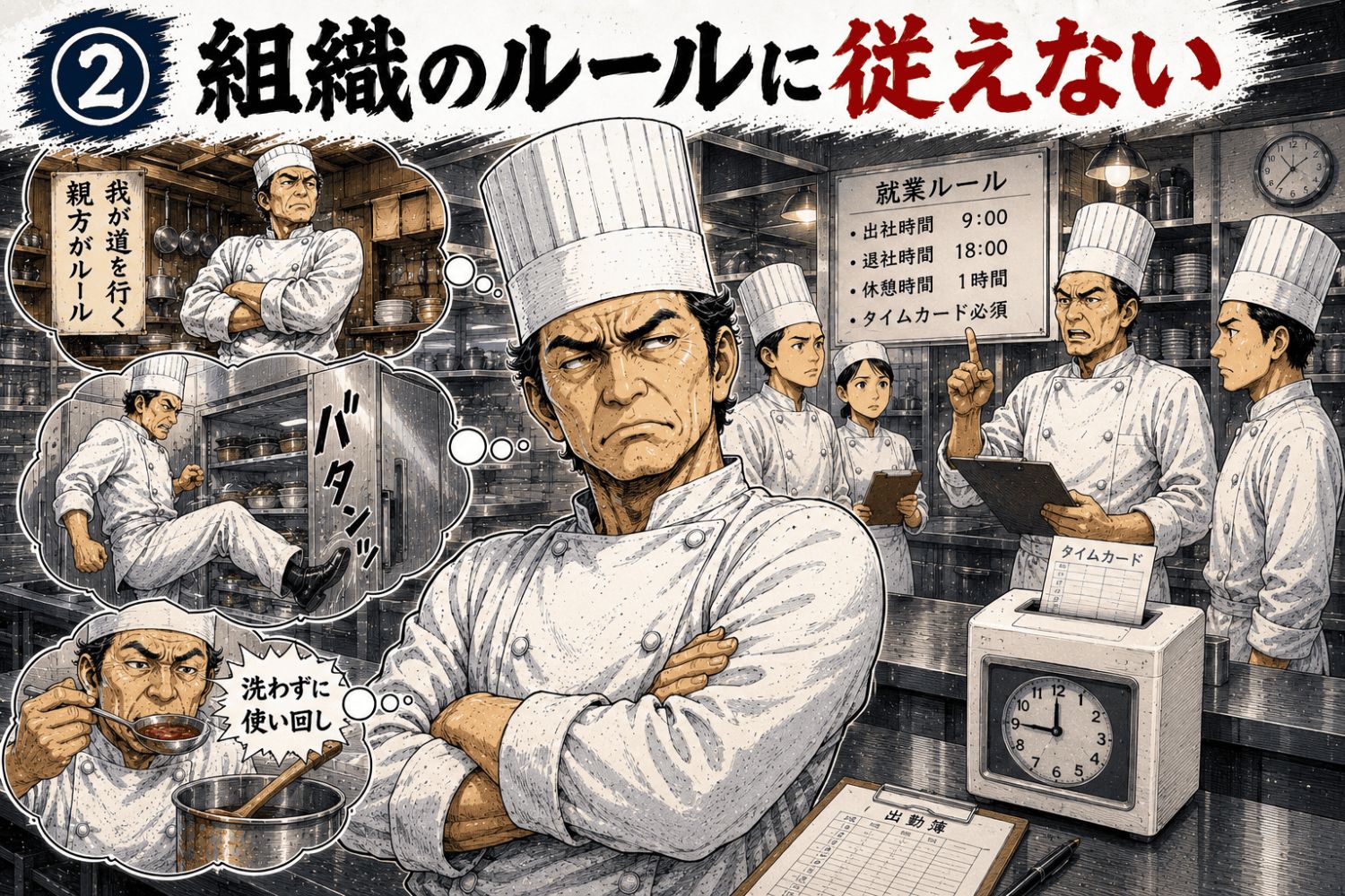 ②組織のルールに従えない