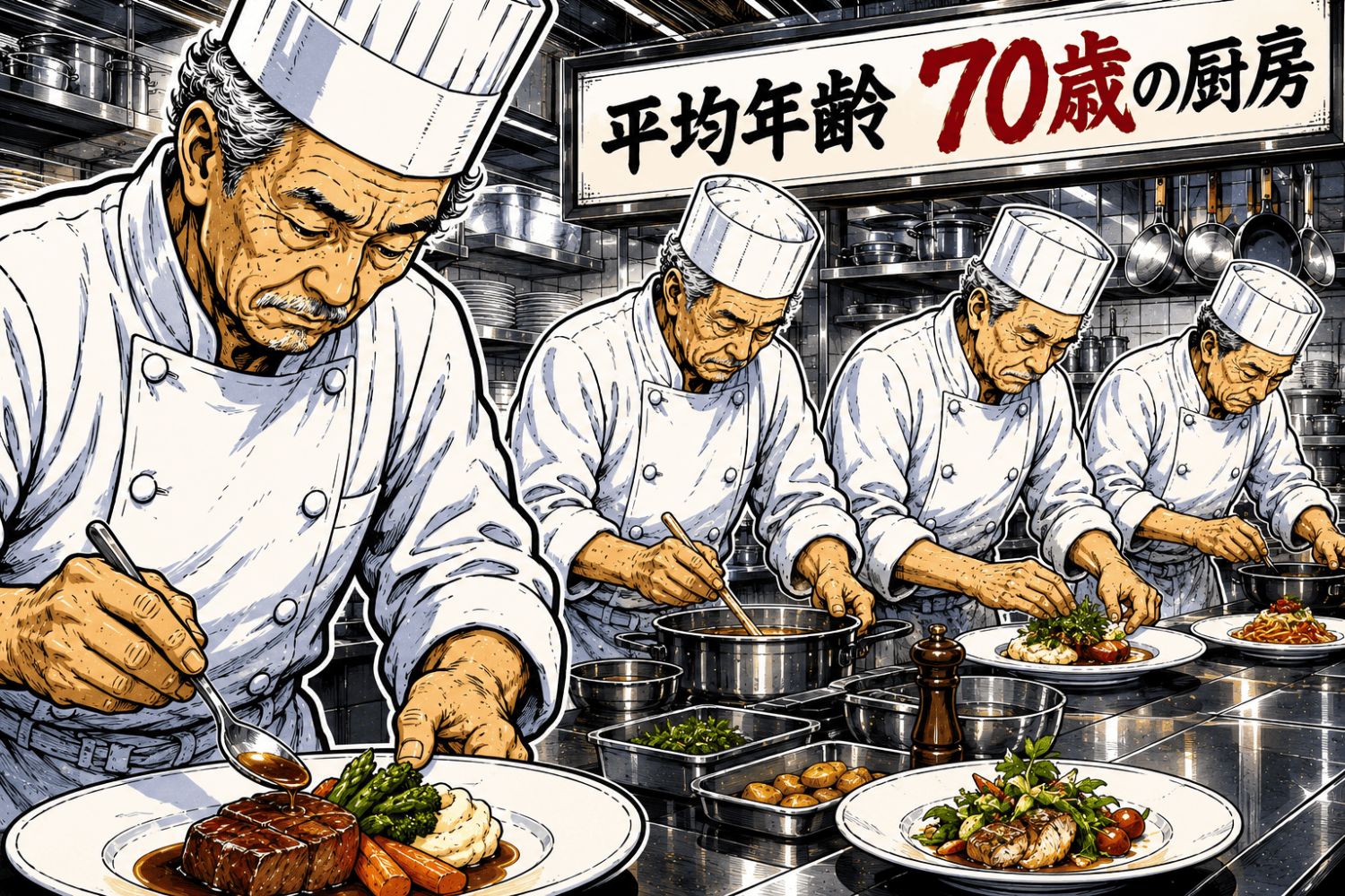 60代以上も積極採用。平均年齢70歳の厨房も